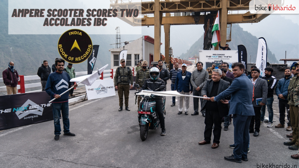 Ampere E-Scooter Scores Two Accolades In India Book Of Record