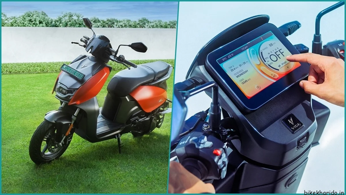 Hero Vida V1 Plus electric scooter 7-inch touchscreen dashboard