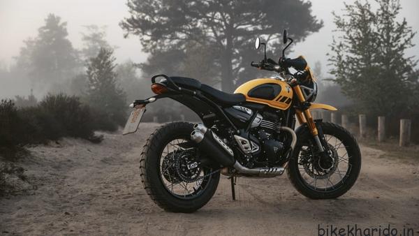 Triumph Speed 400 motorcycle parked in India
